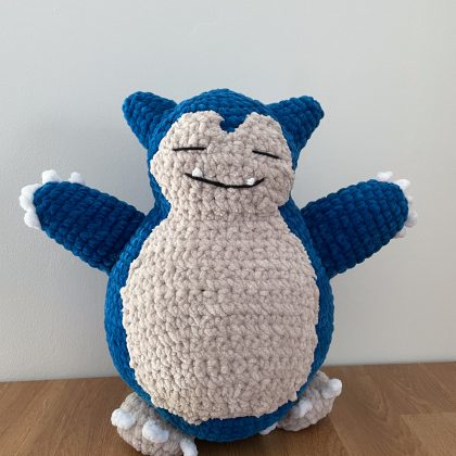 Amigurumi Ronflex Pokémon – Fil chenille et ouate de remplissage